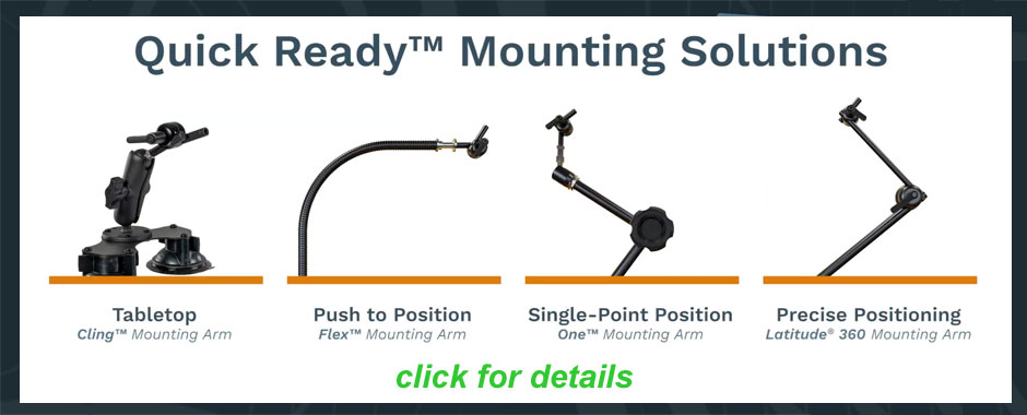 AbleNet Quick Ready Mounts are quick to set up and include everything needed to mount assistive technology or a tablet computer, click for more information