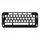 Co:Writer keyboard keyguard - black is shown here to highlight the layout, keyguards are cut in clear acrylic