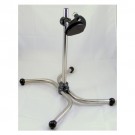 DAESSY Vertical Desk Stand showing the standard large face Articulating Quick Release Base without handles (Allen Wrench adjustments)